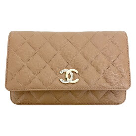 CHANEL　シャネル　チェーンウォレット　AP4171　ライトキャメル系　新品同様　【中古】