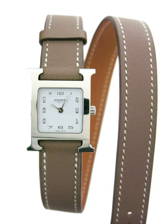 楽天市場】HERMES エルメス HウォッチPM 25mm ドゥブルトゥール HH1 