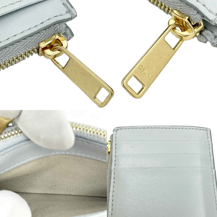 楽天市場】CELINE セリーヌ ジップ付き カードホルダー キュイル 