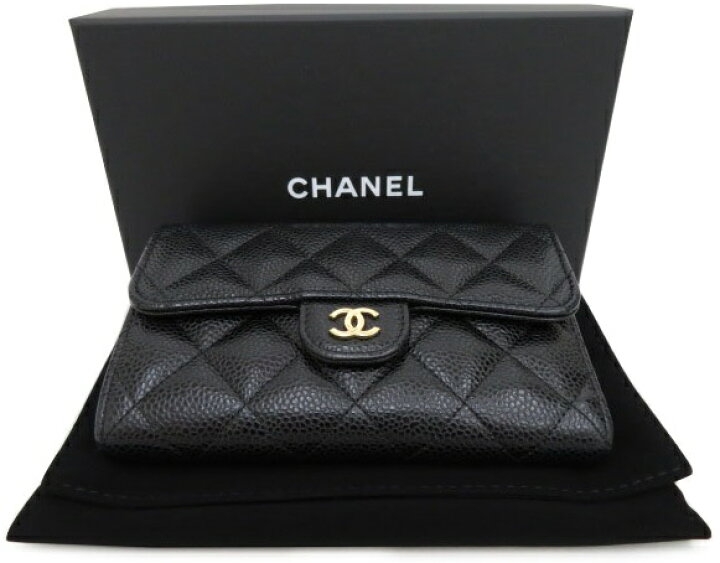 楽天市場】CHANEL ミディアム フラップ ウォレット マトラッセ  