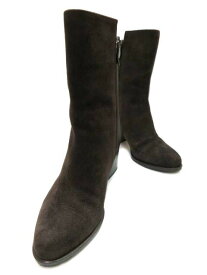 FOXEY Boots 34728 スエード×レザー ダークブラウン ＃36【中古】