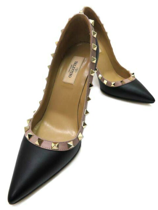 楽天市場】VALENTINO GARAVANI ロックスタッズ パンプス NERO/PO 
