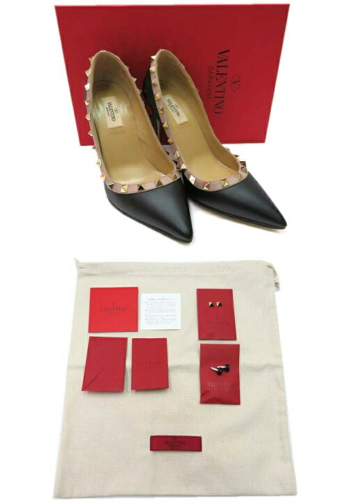 楽天市場】VALENTINO GARAVANI ロックスタッズ パンプス NERO/PO 