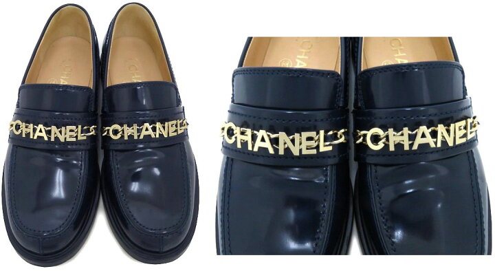 楽天市場】CHANEL ローファー フラットシューズ ShineCalfskin  