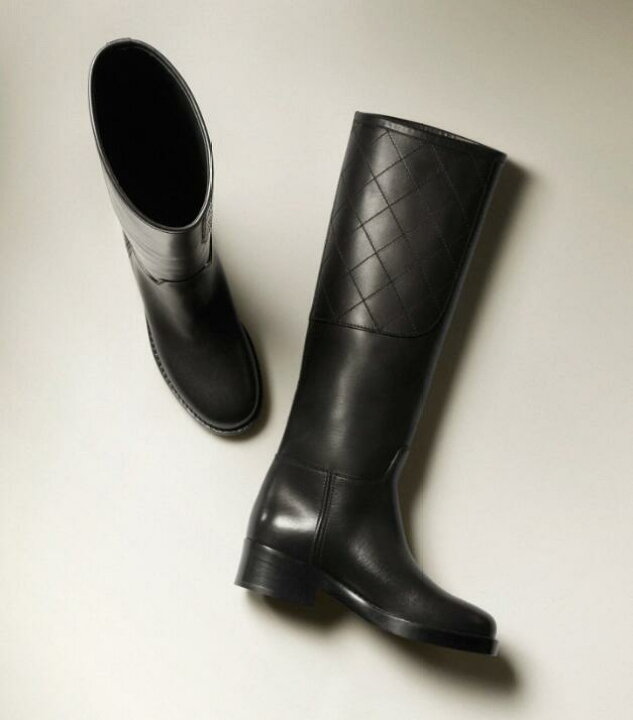 楽天市場】CHANEL High Boots ロング ブーツ ココマーク キルティング  