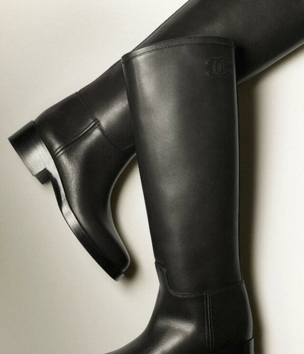 楽天市場】CHANEL High Boots ロング ブーツ ココマーク キルティング  