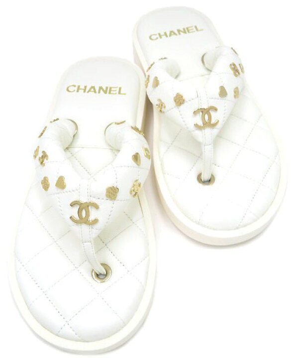 楽天市場】CHANEL トングサンダル Sandals G39860 23P プレ  