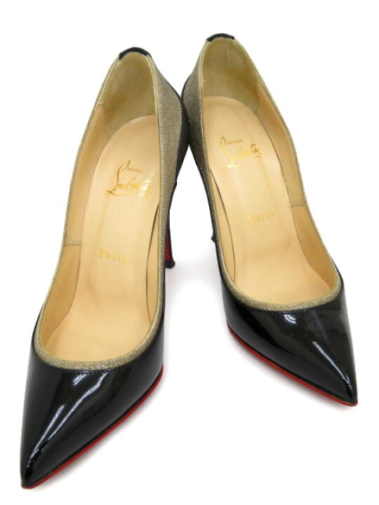 楽天市場】Christian Louboutin パンプス パテントレザー×グリッター 
