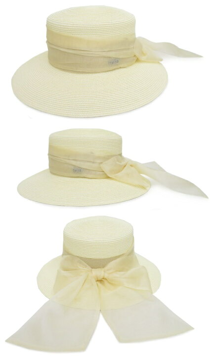 楽天市場】FOXEY HAT “Torte” 42170 ホワイト×ベージュ ペーパーBLEND 