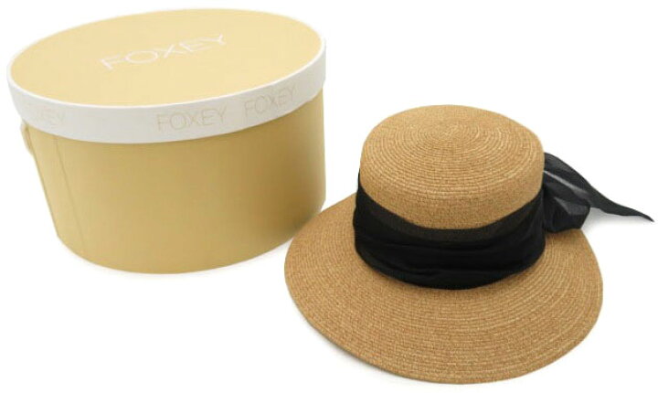 楽天市場】FOXEY HAT “Torte” 42170 2WAY ブラック×ベージュ ペーパー 