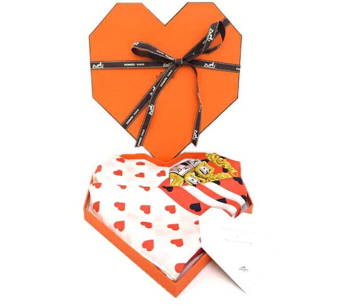 楽天市場】HERMES カレ 90 スカーフ ハート 限定BOX Brides de 