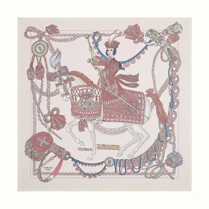 楽天市場】HERMES スカーフ カレ90 ”LE TIMBALIER” ティンパニー  