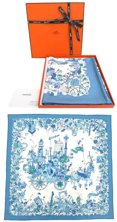 楽天市場】HERMES スカーフ カレ90 ラ・フォル・パラード 2020春  