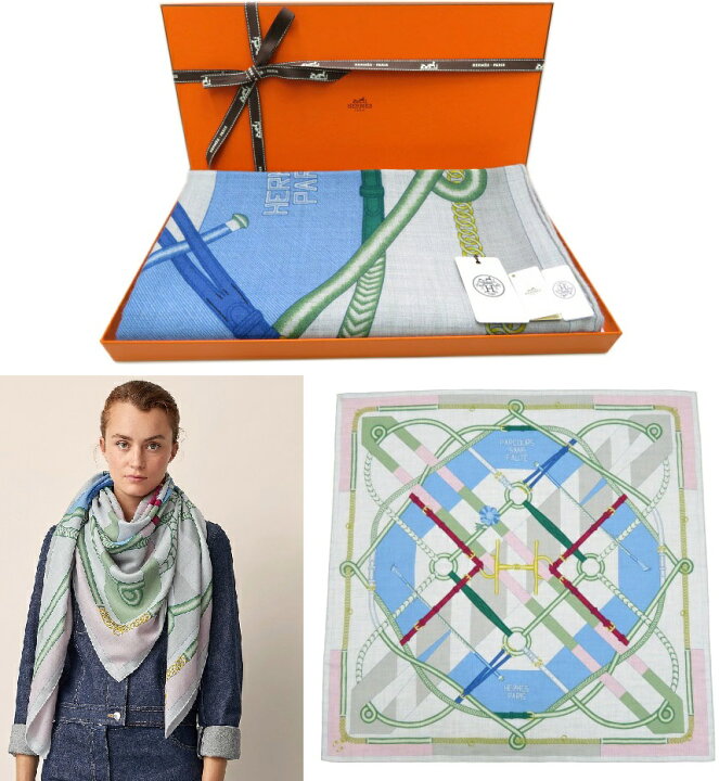 楽天市場】HERMES カレ ジュアン 140 ”完璧なコース” ショール  