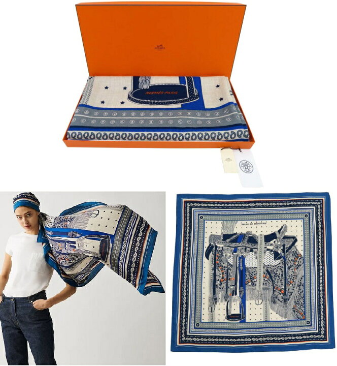 楽天市場】HERMES カレ ジェアン カレ140 大判 ストール ”高官の 