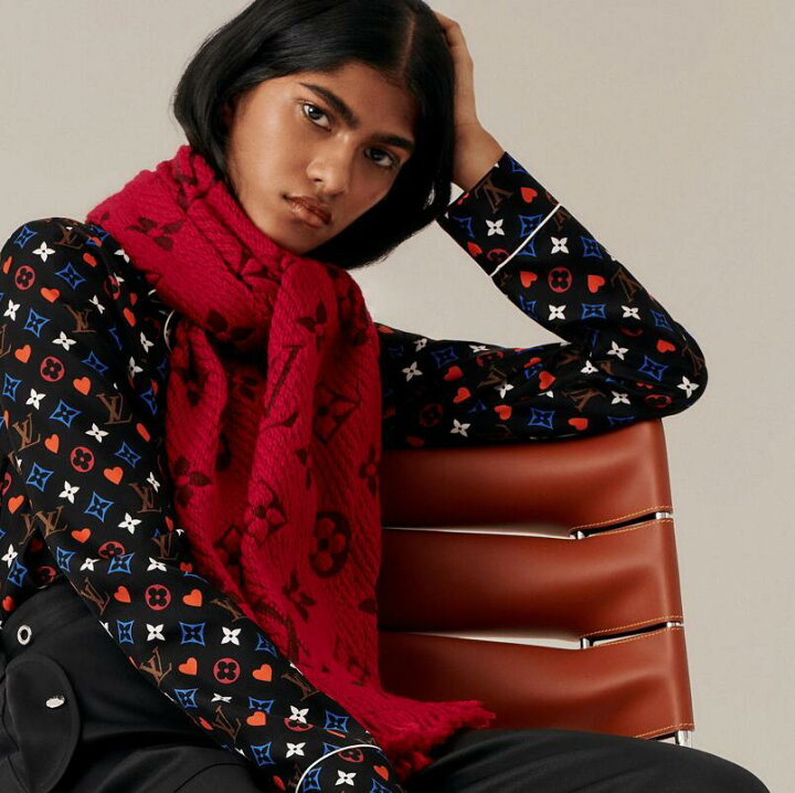 楽天市場】LOUIS VUITTON エシャルプ ロゴマニア マフラー  