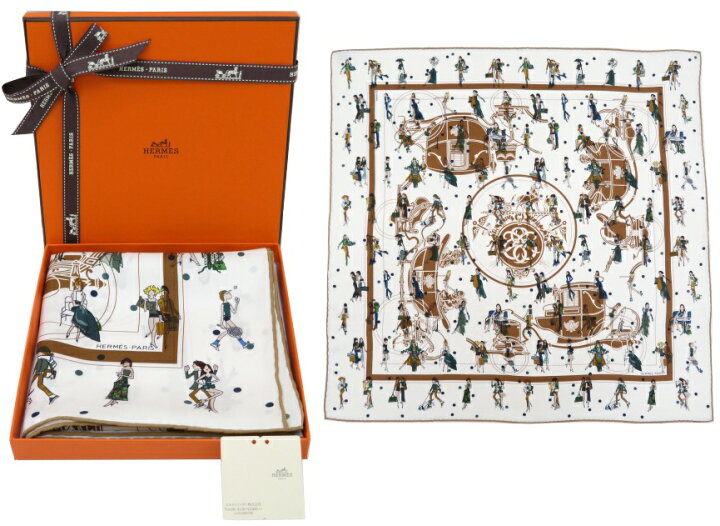 楽天市場】HERMES カレ70 スカーフ ”エクリブリス パリジェンヌ 