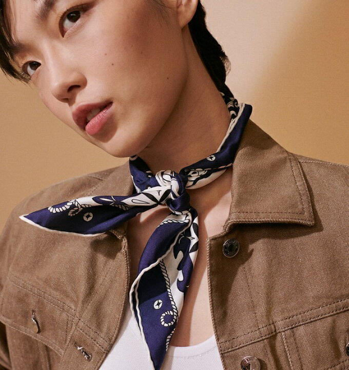 楽天市場】HERMES シルクバンダナ55 アニマル・バンダナ ANIMAUX 