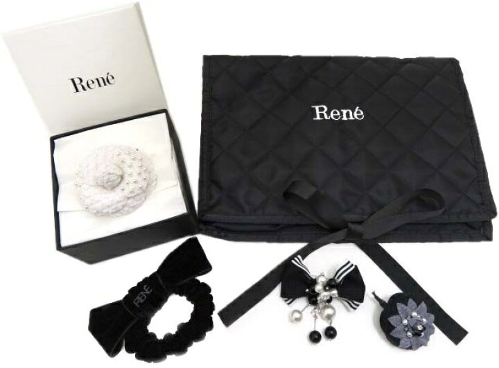 楽天市場】Rene ベロアリボン シュシュ&ブローチ＆ノベルティセット 未  