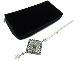 FOXEY 　Necklace　”Crystal　Lace” 　36880 　グレー×クリア 　新品同様 【中古】