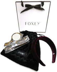 FOXEY　 HAIR ACCESSORY ”HEPBURN” 42171 ボルドー 新品同様【中古】