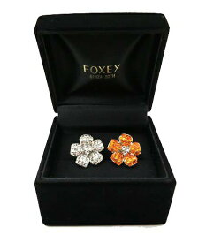 FOXEY GINZA 20TH ANNIVERSARY Pin Brooch 39067 アプリコット・プラチナ 新品同様【中古】