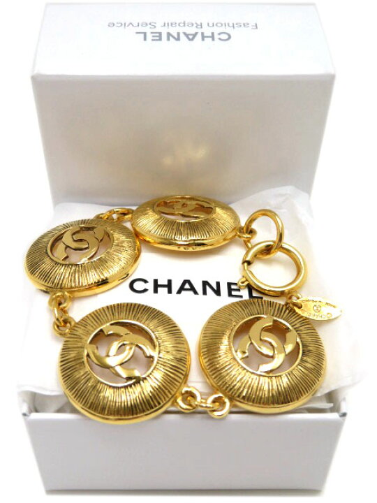 楽天市場】CHANEL ヴィンテージ ブレスレット ゴールド 美品  