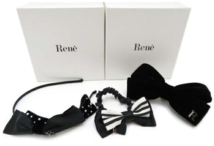 楽天市場】Rene ベロアリボンバレッタ＆ベロアリボンバレッタ＆ダブル 