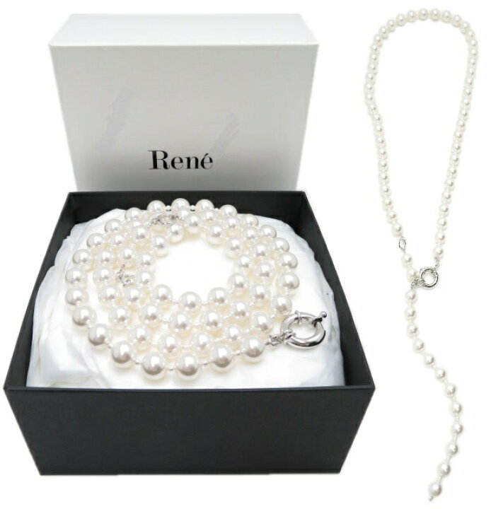 楽天市場】Rene パールベルト&ネックレス スワロパール ホワイト 新品 