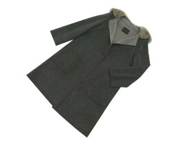 FOXEY BOUTIQUE　40434　Coat(Double Face Luxe)　【ファー】　リッチグレー　40　S1【中古】