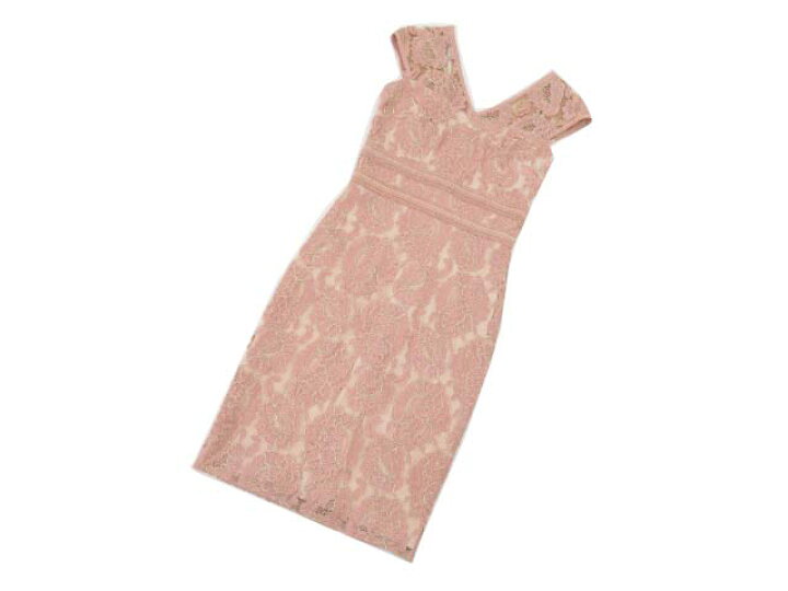 楽天市場】TADASHI SHOJI レースドレス ピンクベージュ系 