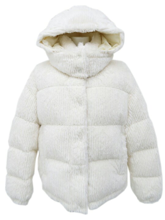 楽天市場】MONCLER フード付きベルベットダウンジャケット 