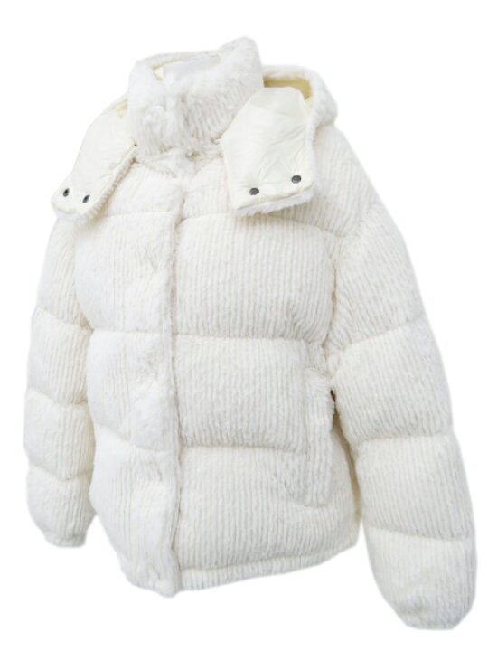 楽天市場】MONCLER フード付きベルベットダウンジャケット 