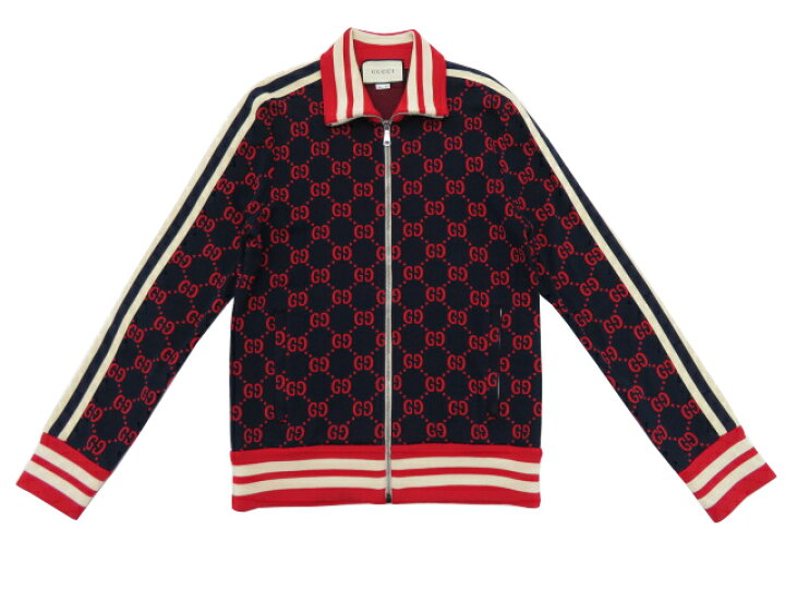 楽天市場】GUCCI メンズ GGジャガード ジャージ ジップアップ 