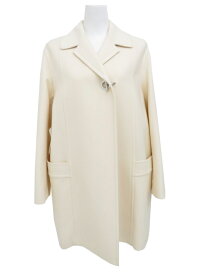 HERMES　コート　アイボリー　36　A1【中古】