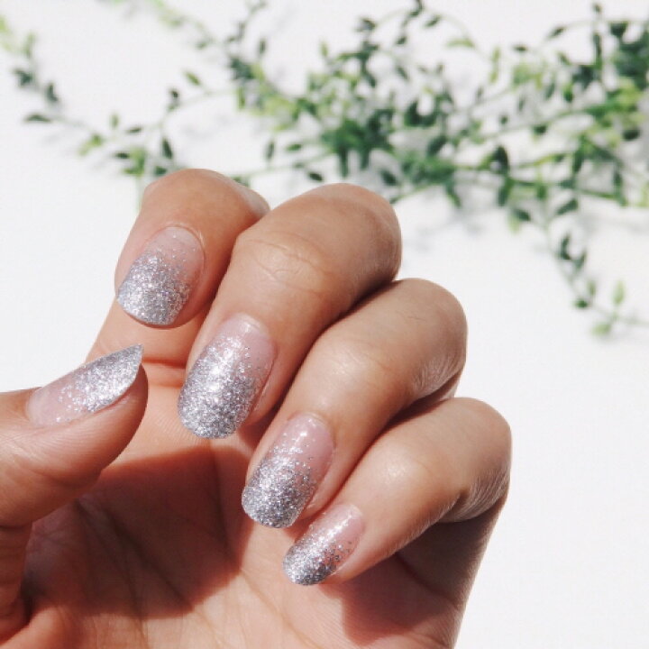 楽天市場 メール便 Ladun ラドュン ジェルネイルシール 022gl スパークルシルバー セレビューティー