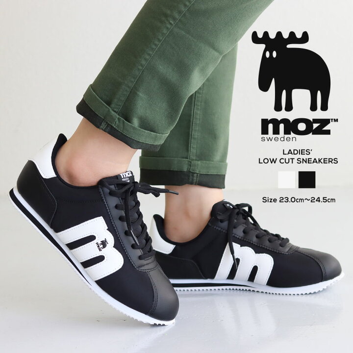 楽天市場 Moz スニーカー レディース おしゃれ かわいい ローカット 軽量 レディース 運動靴 ジュニア シューズ ローカットスニーカー 履きやすい 歩きやすい 疲れにくい 軽い レースアップ 北欧 ブランド シンプル ブラック 黒 白 ホワイト ネイビー 運動靴 512l 送料