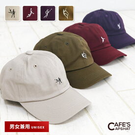 帽子 レディース 春 キャップ メンズ ローキャップ UV対策 おしゃれ スポーツ ピクトグラム 刺繍 ロゴ CAP ロークラウンキャップ 小顔効果 アウトドア ファッション カフェ CAFE'S CAP&HAT dw1108