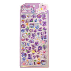 ぷっくりシール クリスタル ぷくぷくシール つやつや キラキラ シール セット 立体シール 3dシール デコシール キャラクター ユニコーン 小悪魔 食べ物 リボン 恐竜 ツリー ウサギ ペンギン イルカ 海の生き物 動物 アニマル かわいい 手帳 スマホケース 鏡デコ