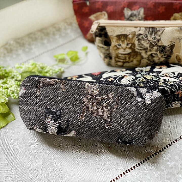 楽天市場 ゴブラン 織り 猫柄 ポーチ 化粧ポーチ コスメ収納 コスメポーチ 筆 筆箱 猫柄 ネコ柄 ネコ 猫 猫グッズ 軽量 ネコ雑貨 雑貨 小物 ホワイトデー 誕生日 退職祝い 防水 大きめ 大容量 おしゃれ かわいい ギフト 小物入れ 大人 女性 おしゃれな直輸入雑貨