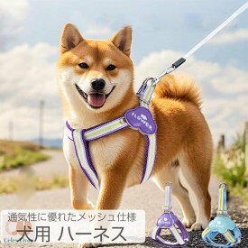 犬 ハーネス 小型犬 中型犬 子犬 かわいい おしゃれ 胴輪 抜けない 持ち手 頑丈 脱げない メッシュ ナイロン製 介護 ハンドル付き 散歩 簡単装着 丈夫 ペット用品 ペット用ソフトハーネス　中型犬 スポーツハーネス 小型犬 大型犬