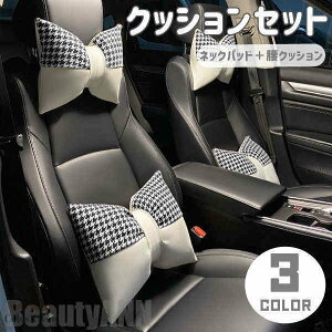 新生活 クッションセット 2点セット 背もたれ クッション 低反発 ネックパッド+腰クッション 腰楽クッション ソファクッション 自宅用 運転 背中 背当て ネックパッド車 首 運転 車用品 旅