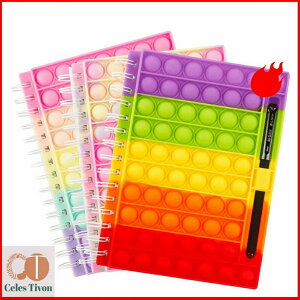 【50円クーポン配布中 送料無料 3色 80ページ】 プッシュ ノート ノートブック ストレス解消グッズ プッシュ 知育 スクイーズ カラフル 感覚 プッシュ ストレス プッシュ フィジェットおもち