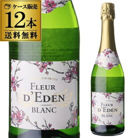 【10％OFF】1本あたり980 円(税込) 送料無料 フルール エデン ブラン 750ml 12本入フランス 甘口 発泡性 低アルコール 6％ スパークリングワイン ケース 長S 手土産 お祝い ワイン ギフト ワイン