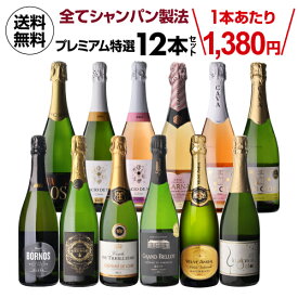 【1,380円/本 送料無料】全てシャンパーニュと同製法！プレミアム特選スパークリングワイン12本 63弾 浜運A 送料無料 手土産 お祝い 厳選 ギフト パーティー プレゼント 飲み比べ