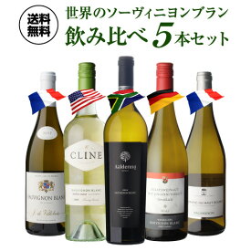 【誰でもP3倍 5/15 0時～/16 2時】1本あたり2,380円(税込) 送料無料 世界のソーヴィニヨン ブラン 飲み比べ 5本セット 10弾 白 ワインセット 浜運A ワイン