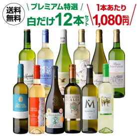 【1本あたり1,080円】 白ワイン プレミアム特選12本 76弾白ワイン 辛口 セット ワイン セット 12本 ワインセット 白ワインセット 白 飲み比べ セット お酒 送料無料 お祝い 厳選 ギフト パーティー プレゼント 飲み比べ 浜運 ワイン