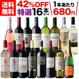 【500円OFFクーポン使える】送料無料 目玉ワイン入り！特選ワイン 16本セット 23弾＜ 赤・白・泡 ＞ ワイン 赤ワイン 白ワイン スパークリングワイン ワインセット 飲み比べ 辛口 プレゼント 送料無料 浜運 手土産 ギフト お歳暮 御歳暮
