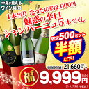 【マラソン中 最大777円クーポン】シャンパーニュ5本 福袋1本あたり破格の約2,000円 送料無料シャンパンセット 長S