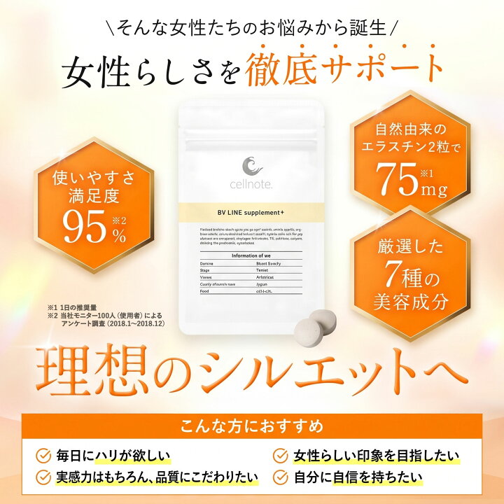 楽天市場】【公式】cellnote. BV LINE supplement+ (BVライン 